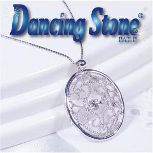 ギフト Dancing Stone  ダンシングストーン  18金ホワイトゴールド ダイヤ ダンシングペンダントネックレス｜japangold