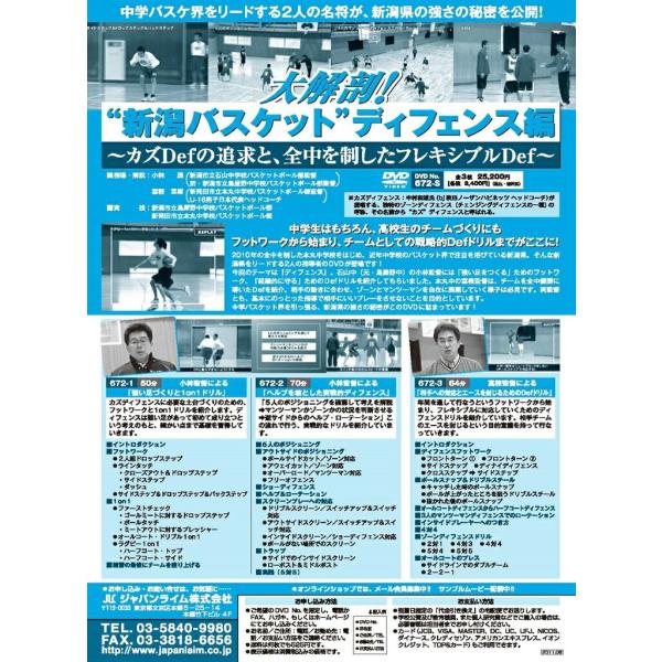大解剖！“新潟バスケット”ディフェンス編 バスケットボール 672-S 全3巻