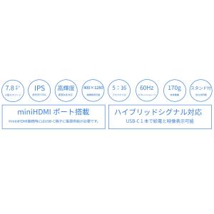 JAPANNEXT 7.8インチ IPSパネル...の詳細画像3