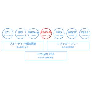 JAPANNEXT 27インチ IPSパネル搭...の詳細画像3