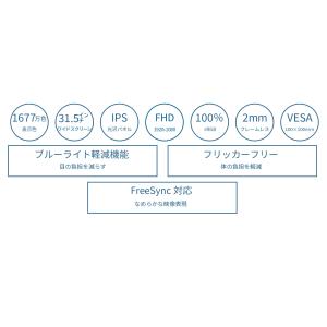 JAPANNEXT 31.5インチ IPSパネ...の詳細画像3