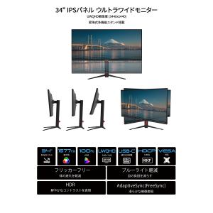 JAPANNEXT 34インチ IPSパネル搭...の詳細画像2