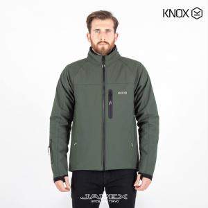 ノックス バイク ジャケット 防寒 ウェア ツーリング ライディング 3WAY メンズ KNOX デュアルプロ グリーン｜japex