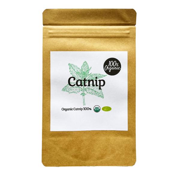 100%オーガニック キャットニップ 50g 西洋マタタビ 猫おもちゃ ハーブティー アーユルヴェー...