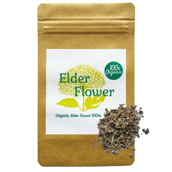 100%オーガニック ドライ エルダーフラワー 100g Elder Flower セイヨウニワトコ...
