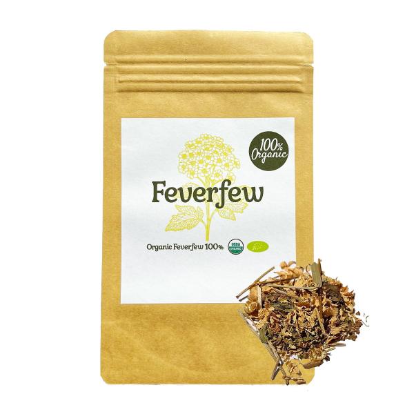 100%オーガニック フィーバーフュー 50g Feverfew ナツシロギク ハーブティー カフェ...