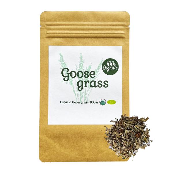 100%オーガニック グースグラス(クリーバーズ) 50g ハーブティー 伝統的欧州ハーブ 自然栽培