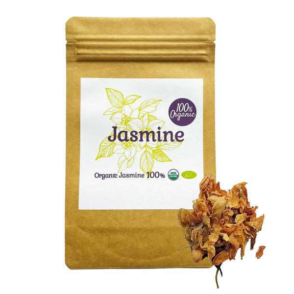 100%オーガニック ドライ ジャスミン / Dry Jasmine 100g 茉莉花 リナロール ...