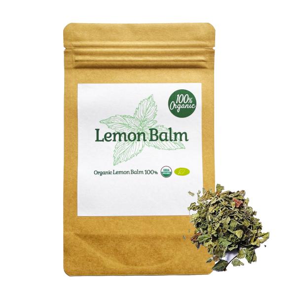 オーガニック レモンバーム 25g ドライリーフ ハーブティー 原料以外無添加 カフェインフリー ヤ...