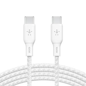 BELKIN USB-CtoCシリコンやわらか超高耐久2重編込ケーブル2mホワイト 取り寄せ商品