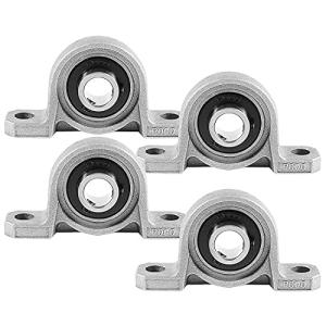 SeonFook 4個 KP000 ピローブロックベアリング 亜鉛合金 内径10mm 軽量 T8スクリューブラケット 転がり軸受け 自動