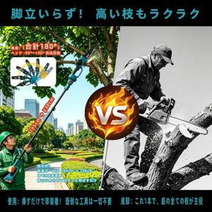 高枝切りバサミ チェーンソー 高枝切り 電動ハ...の詳細画像4