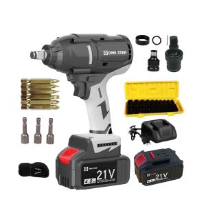 ONE STEP 電動インパクトレンチ600N m タイヤ交換 21V 2.0AH バッテリー 2個 充電式 電気ドリル 電気ドライバー コードレス1台3役 最大トルク600N m