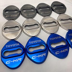 トヨタ　C-HR　ドアストライカー　保護カバー　メッキガーニッシュ　ステンレス製｜jass-store