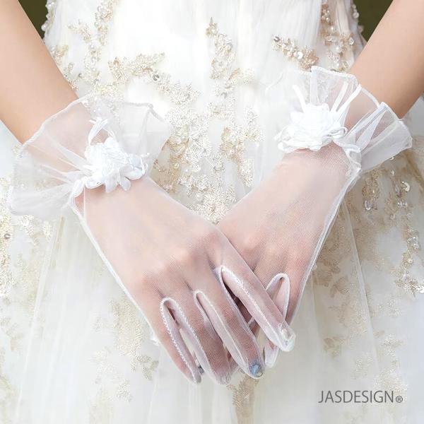 ウエディンググローブ ショート ウエディング手袋 結婚式 手袋 ブライダルグローブ ショートグローブ...