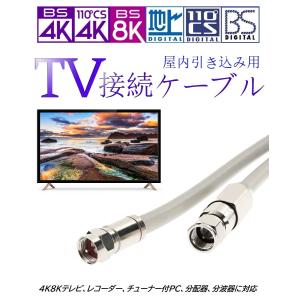 DXアンテナ アンテナケーブル 2m 地デジ/BS/CS/CATV放送対応 2K4K8K