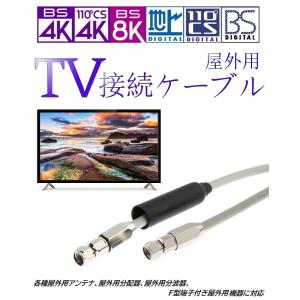 防水アンテナケーブル S5CFB 12m 薄灰 ...の商品画像