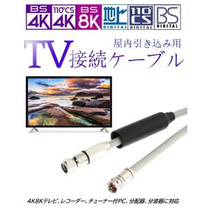 DXアンテナ アンテナケーブル 8m 地デジ/BS/CS/CATV放送対応 2K4K8K