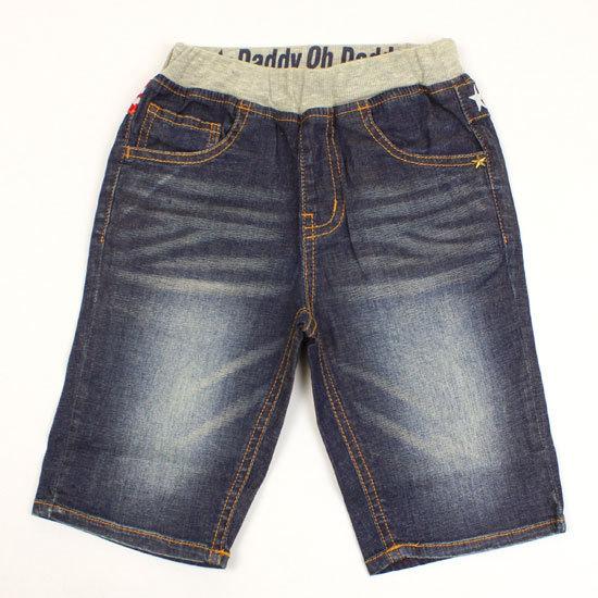 セール SALE 50%OFF デニムパンツ 6分丈 アメカジ 刺しゅう 男の子 キッズサイズ ダデ...