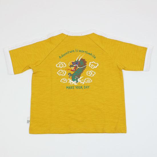 半袖Tシャツ スカジャン風 ドラゴン 龍 男の子 キッズサイズ 子供服 メイクユアデイ MAKE Y...