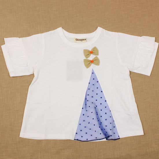 セール SALE 50%OFF 半袖Ｔシャツ　リボン　オーガンジー　女の子　キッズサイズ　子供服　ジ...