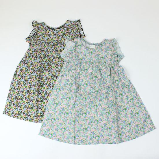 シャーリングワンピース 半袖 花柄 女の子 キッズサイズ 子供用 S.T.クローゼット S.T.CL...