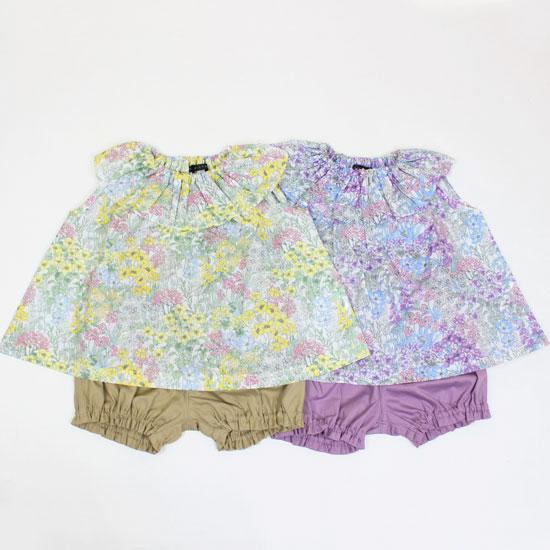 ベビースーツ 上下セット ブルマ 花柄 日本製 女の子 ベビー 赤ちゃん キッズサイズ 子供服 ホイ...