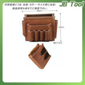 広島 HIROSHIMA 本皮製腰袋 240 ブラウン 198-11｜jb-tool