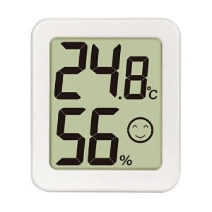 デジタル温湿度計 環境チェッカー ミニ ホワイト 72×62×21mm 大文字 73244 シンワ測定｜jb-tool