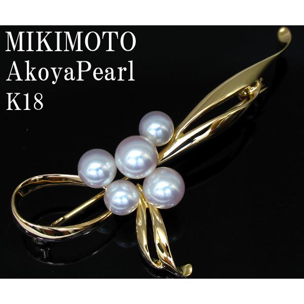 ☆じゅえりぃばんく☆ ミキモト MIKIMOTO エレガント 美しい 花珠真珠 ！ Ｋ１８ あこや真...