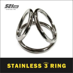 521MN 金属製 トリプル コックリング 3連 メタル 001 メンズ