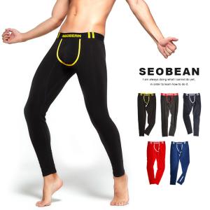 SEOBEAN セビン 裏微起毛 ウエストアクセント ローライズスパッツ 061 ロング レギンス 防寒
