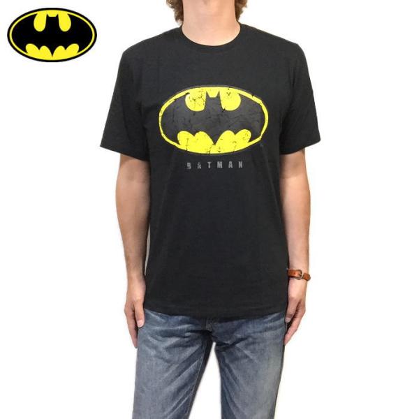 新品 BATMAN バットマン 擦れヴィンテージ ロゴ プリントTシャツ 半袖Tシャツ 綿100％ ...
