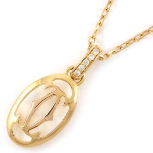 カルティエ Cartier ネックレス ロゴ ドゥーブル B7219200 ダイヤモンド K18PG