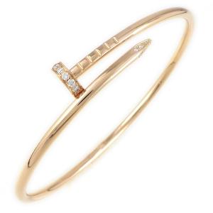 カルティエ Cartier バングル ジュストアンクル SM B6065815 釘モチーフ 20ポイント ダイヤモンド 計0.18ct K18PG