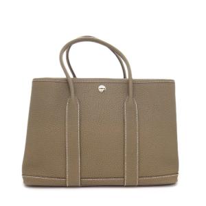 エルメス HERMES トートバッグ ガーデンパーティ TPM K刻印 2025年 エトゥープ ネゴンダ シルバー金具