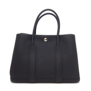 エルメス HERMES トートバッグ ガーデンパーティ TPM W刻印 2024年 ブラック ネゴンダ シルバー金具