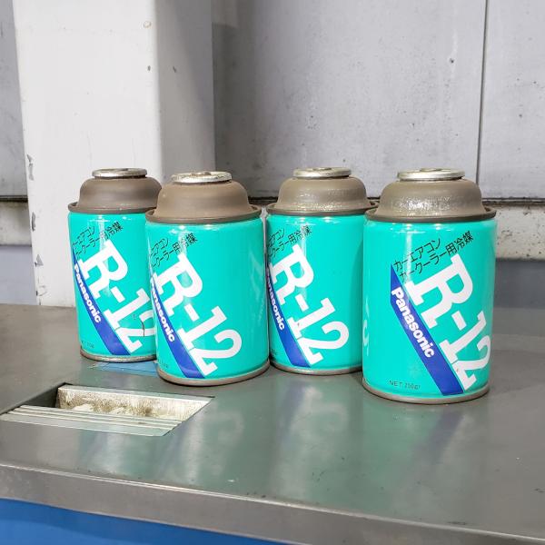 【希少品・当時物】旧エアコンガス　クーラーガス　R12フロンガス250g　カーエアコン用冷媒　パナソ...