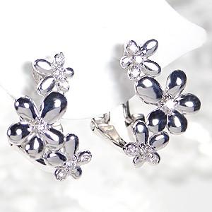 k18YG/PG/PT900 0.10ct ダイヤモンド 2WAY ピアス・イヤリング チタン  