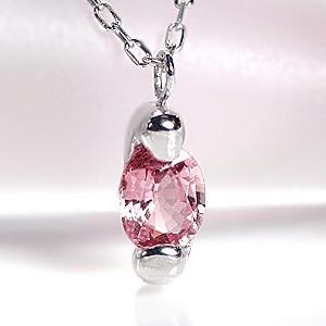 パパラチアサファイア ペンダント ネックレス プラチナ 一粒石 誕生石 9月 CAN-0044