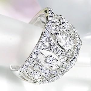 ダイヤモンド リング プラチナ 指輪 大粒 ペアシェイプ しずく 1.30ctUP 大ぶり CAR-...