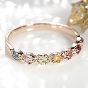 アミュレットリング 女性 厄除け プレゼント 指輪 7色 七色 10金 お守り CAR-0175