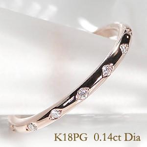 フルエタニティリング ダイヤモンド 18金 ピンクゴールド 18k ドット