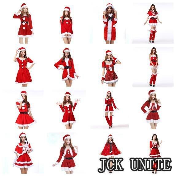 クリスマス衣装 レディース サンタ jckuniteワンピース ポンチョ 赤 フード 帽子 セットア...