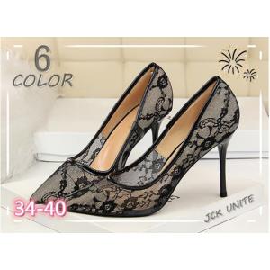 ハイヒール ポインテッドトゥ シューズ レース ピンヒール 春夏 レディース ストラ  ップパンプス サンダル 美脚 履きやすい 通勤 オシャレ パンプス パーティー