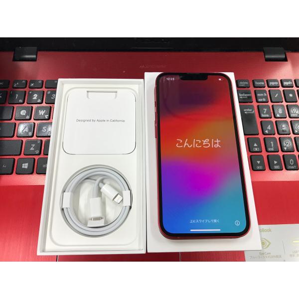 ★極美品 バッテリー100％ Apple SIMフリーiPhone13 256GB レッド MLNL...