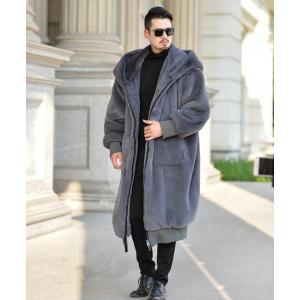 ムートンコート ゆったり おしゃれ フード付き 令和