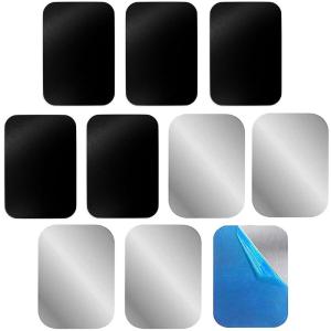 KALOLINNA メタルプレート 10枚入 替え用メタルプレート 車載ホルダー マグネット吸着用 3Ｍ製 薄い 粘着固定 金属プレート 裏