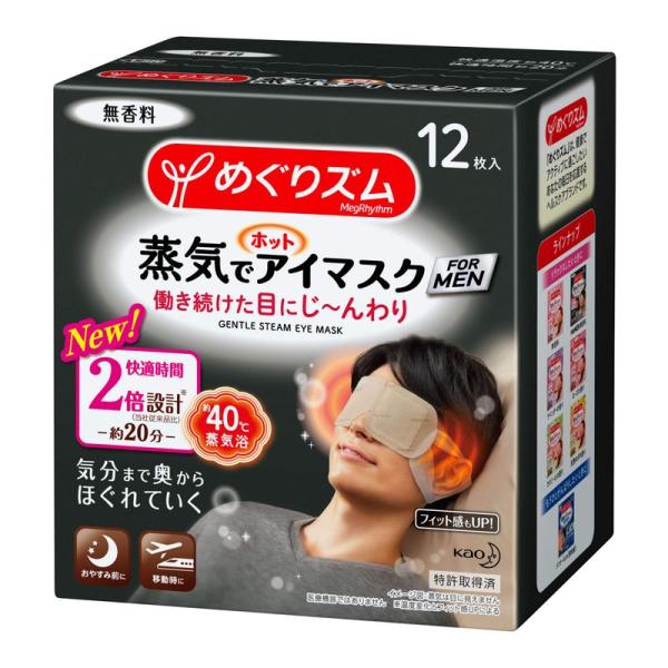 めぐりズム蒸気でホットアイマスク FOR MEN 12枚入