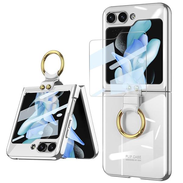 FODDOM Galaxy Z Flip5ケース Flip5リングケース ギャラクシー ゼットフリッ...